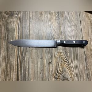 Chicago Cutlery 8” Carving Slicing Knife Black Handle 3 Rivets Straight